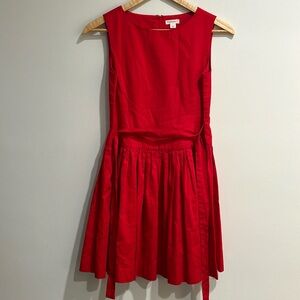 Crewcuts - red drop waist cotton dress - size 12